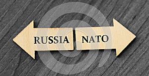 Russia vs NATO concept.
