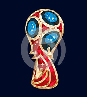 Russia 2018 world cup soccer football trophy logo isolated russia competition tournament