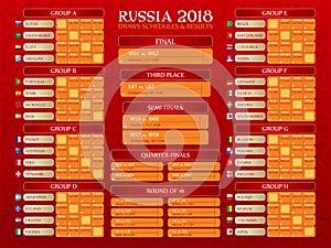 Russia World Cup timetable