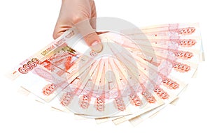 Russian 5000 rouble bills photo