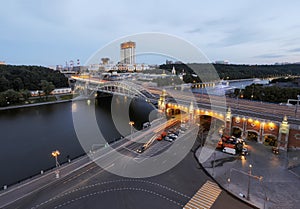 Russian Academy of Sciences and Andreevsky bridge photo