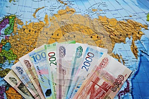 Rus bankovky jsou ventilátor na. obchod politika. rus federace 