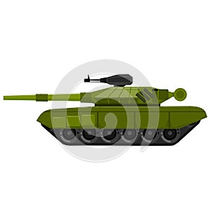 Russian battle tank flatl art vector isolated