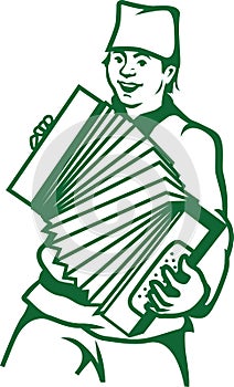 Russian bayan player.