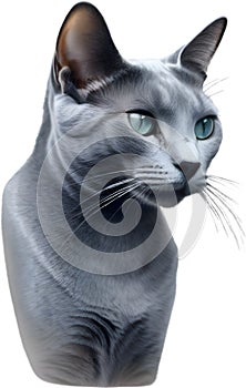 Russisch Blau Katze skizzieren aus russisch Blau Katze. 