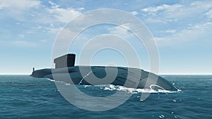 Russian Borei class submarine close up photo