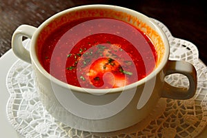 Russian borsch soup.