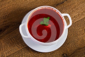 Russian cabbage soup - Borsht photo