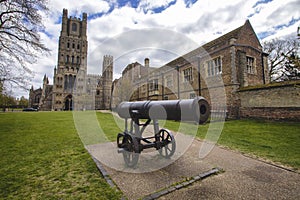 The Russian Cannon outside the Cathedral in Ely, Cambridgeshire