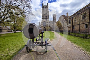 The Russian Cannon outside the Cathedral in Ely, Cambridgeshire