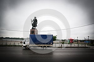 Russian Car in Train Station