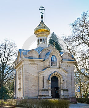The Russian Church in Baden-Baden near the Lichtentaler avenue photo