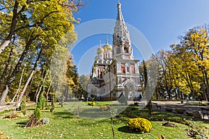 Russian church Monastery Nativity in town of Shipka, Bulgaria