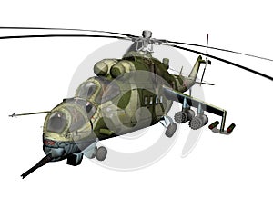 Russian combat helicopter