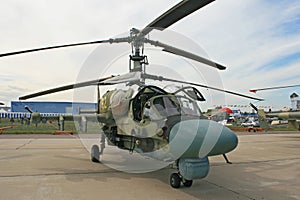 A Russian combat helicopter Ka-52