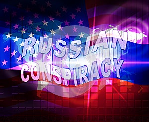 Russian Conspiracy Scheme Star. Politicians Conspiring With Foreign Governments 3d Illustration