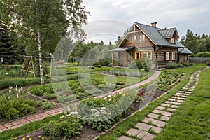 Russian Dacha with Garden and Vegetable Patch