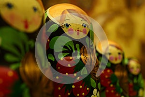 Russian dolls close-up