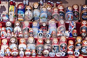 Russian dolls matreshka nesting market