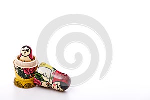 Russian Dolls Matryoshka Isolated on a white