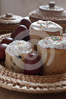 Russian Easter still life with cake