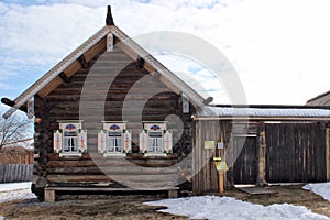 Russian farmstead of the 18th century peasant Lower Sinyachikha Ural