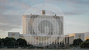 Russian Federation Government House White House In Moscow.