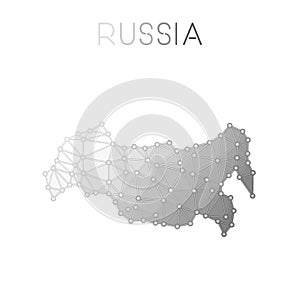 Russian Federation polygonal vector map.