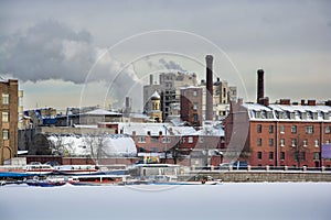 Russian Federation Saint Petersburg winter view through the Neva river