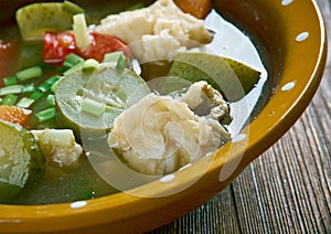 Russian fish solyanka