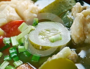 Russian fish solyanka