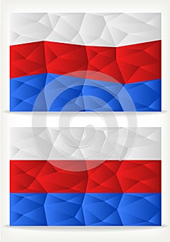 Russian Flag Background of triangles
