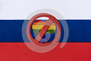 The Russian flag and the ban on LGBT people