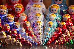 Russian folk wooden toy matryoshka