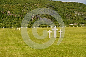 Russian-German memorial cemetery. Murmansk region photo