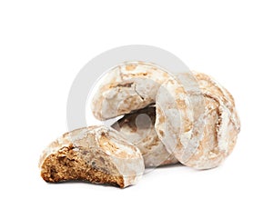 Russian gingerbread cookie isolated
