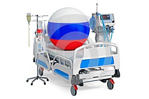 Russian Healthcare, ICU in Russia. 3D rendering