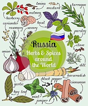 Russian herbs and spices.