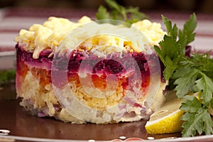 Russian herring salad