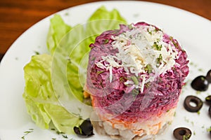 Russian herring salad