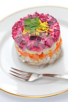 Russian herring salad