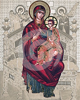 Russian icon - elaborated image