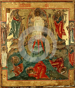 Russian icon of the transfiguration