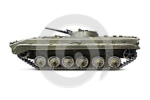 Russian infantry light tank BMP-2 with clipping path