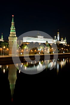 Russian Kremlin in the Moscow close up