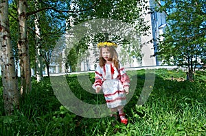 Russian little girl church