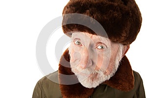 Russian Man in Fur Cap