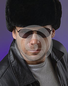 Russian man with Ushanka