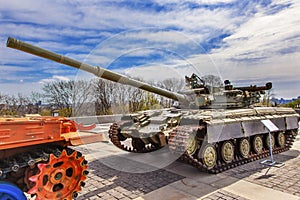 Russian Modern Tank Recent Conflict Monument Kiev Ukraine photo