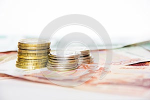 Russian money close-up